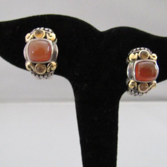 Vintage Samuel B Gold, Silver Earrings – Hardly Worn - Picture 8 of 11